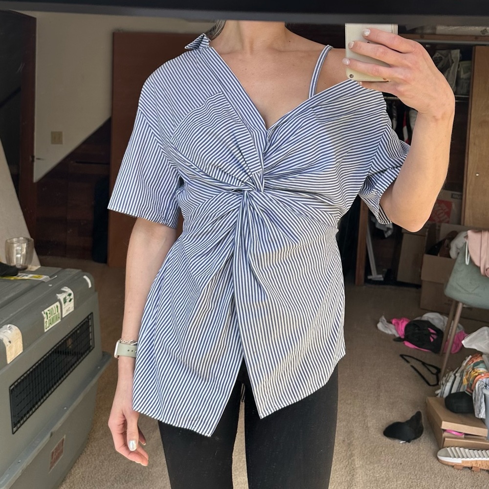 ZARA asymmetrical blouse